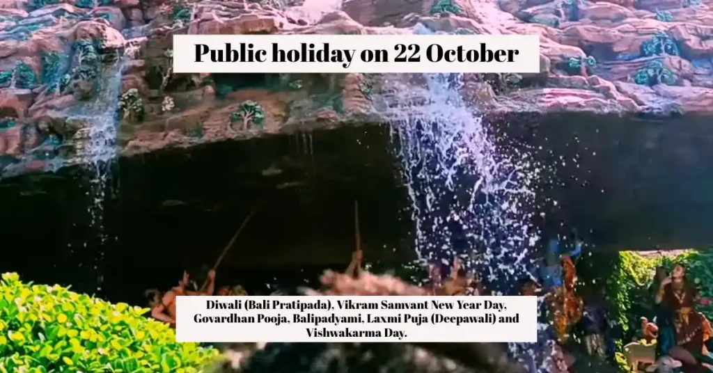 Public holiday on 22 October