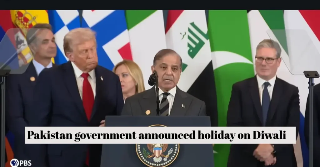 Pakistan government announced holiday on Diwali