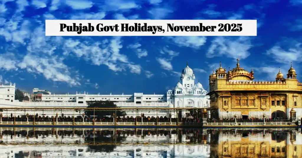 Punjab holiday relief in November, government holidays november