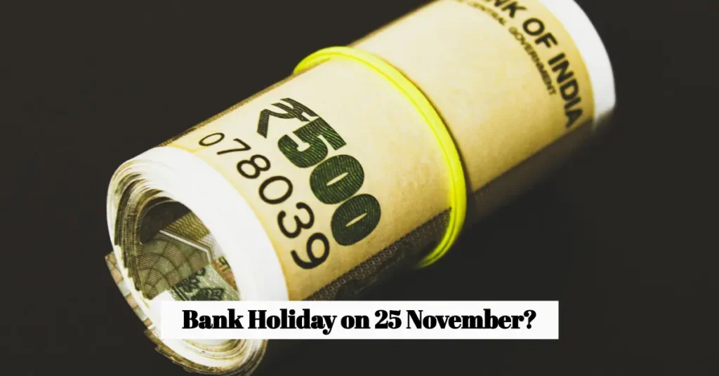 Bank Holiday on 25 November