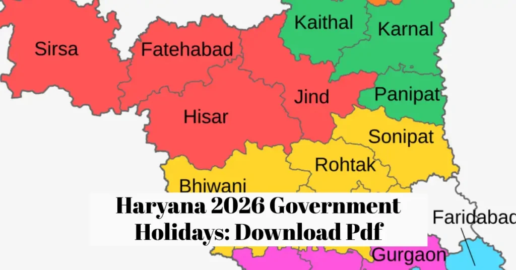 Haryana 2026 Government Holidays: Download Pdf