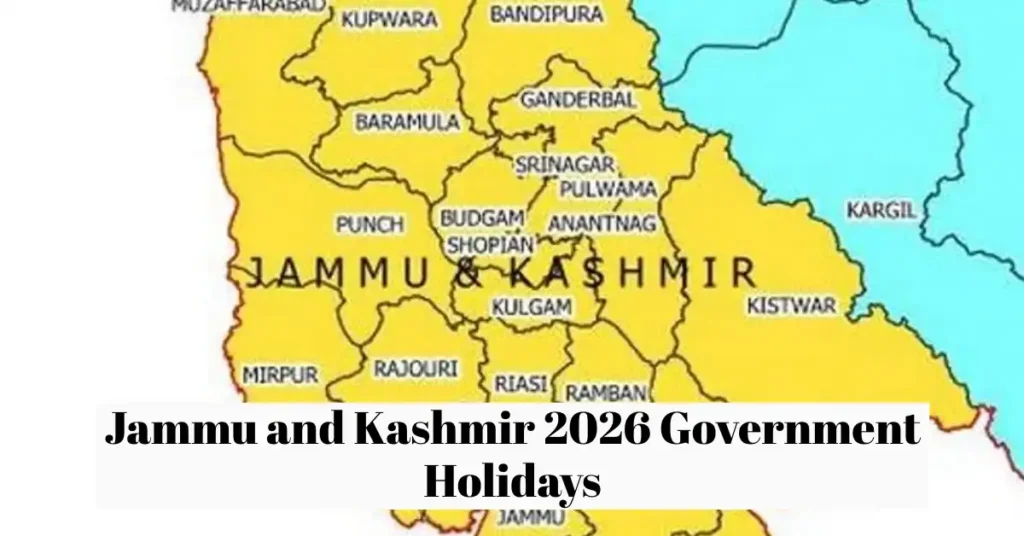 Jammu and Kashmir 2026 Government Holidays