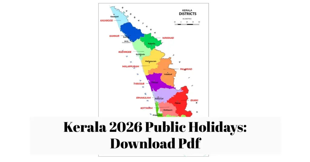 Kerala 2026 Public Holidays: Download Pdf