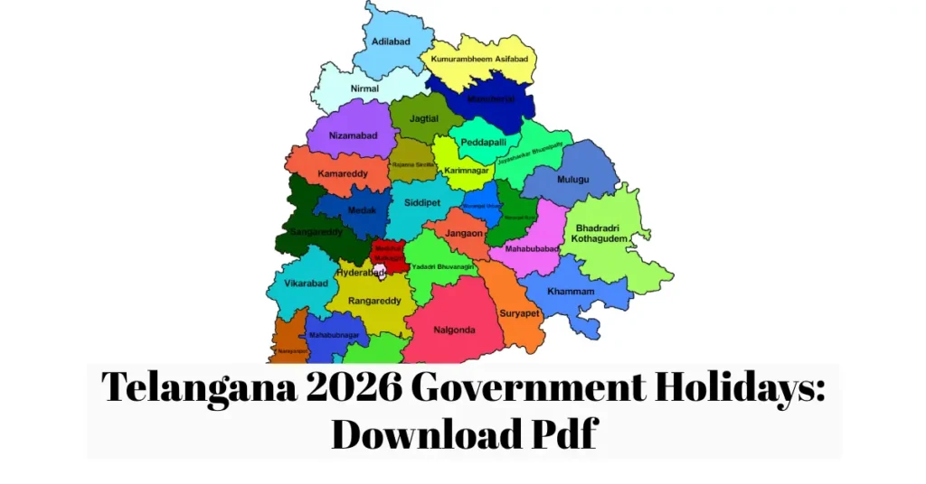 Telangana 2026 Government Holidays: Download Pdf