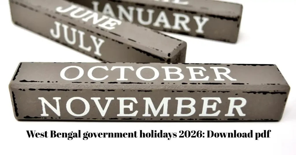 West Bengal government holidays 2026: Download pdf